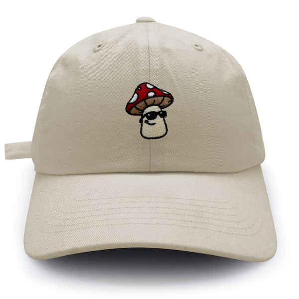 Mushroom with Sunglasses Dad Hat Embroidered Baseball Cap Cool Funny