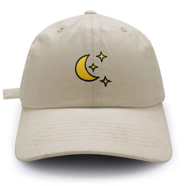 Moon Dad Hat Embroidered Baseball Cap Space Sky Night