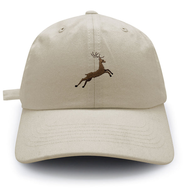 Deer Dad Hat Embroidered Baseball Cap Hunting Jumping