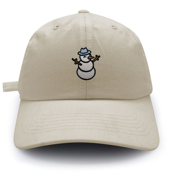 Snowman Dad Hat Embroidered Baseball Cap Winter Snow