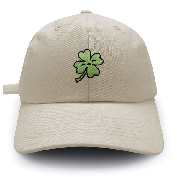 Clover Dad Hat Embroidered Baseball Cap Lucky Flower