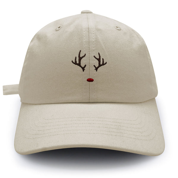 Rudolph Dad Hat Embroidered Baseball Cap Christmas Deer