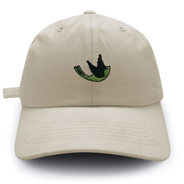 Green Bird Dad Hat Embroidered Baseball Cap Nature Animal