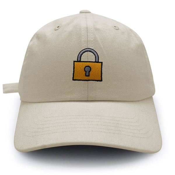 Lock Dad Hat Embroidered Baseball Cap Gate Logo