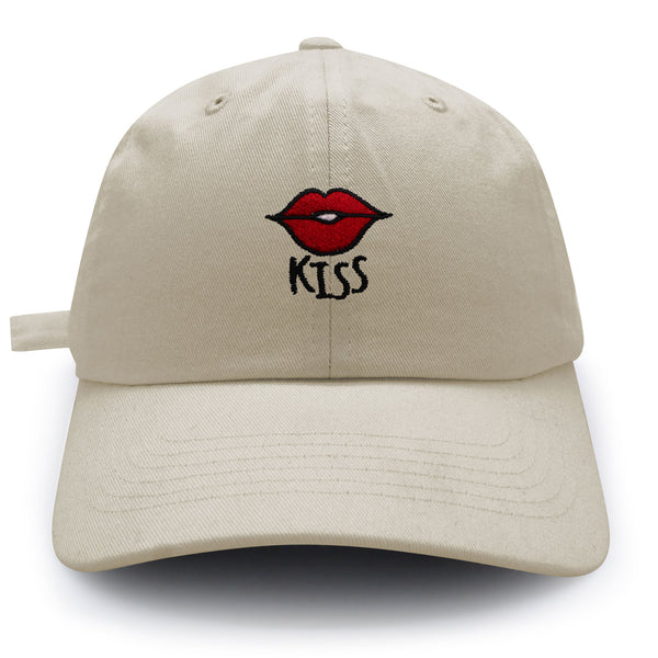 Kiss Lips Dad Hat Embroidered Baseball Cap Love Red