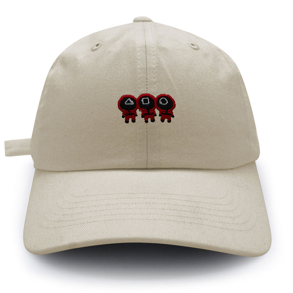 Squid Character Dad Hat Embroidered Baseball Cap Game Red Uniform