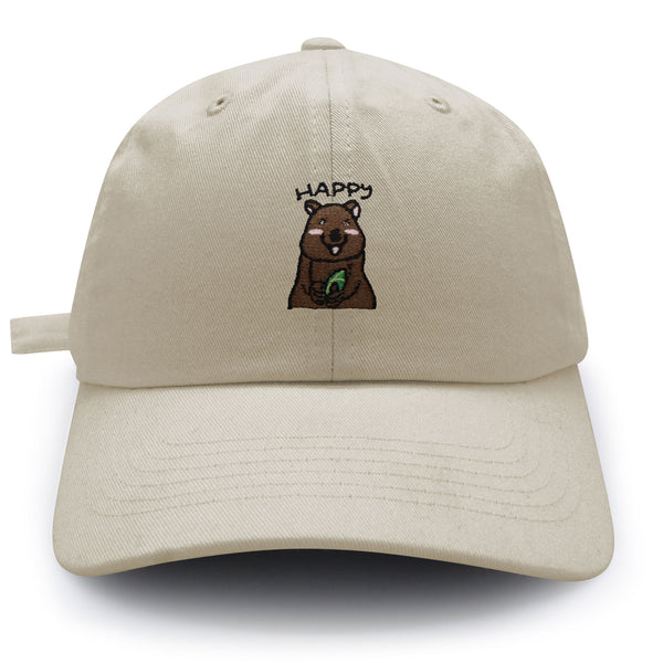 Happy Quokka Dad Hat Embroidered Baseball Cap Cute Animal