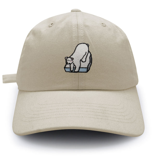 Polar Bear Dad Hat Embroidered Baseball Cap Coke Soda