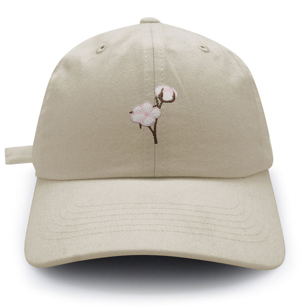 Cotton Flower Dad Hat Embroidered Baseball Cap Tree