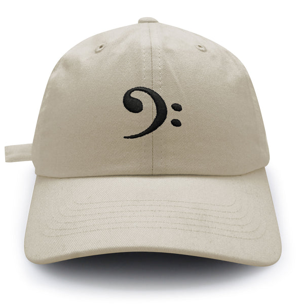 Bass Clef Dad Hat Embroidered Baseball Cap Music Symbol