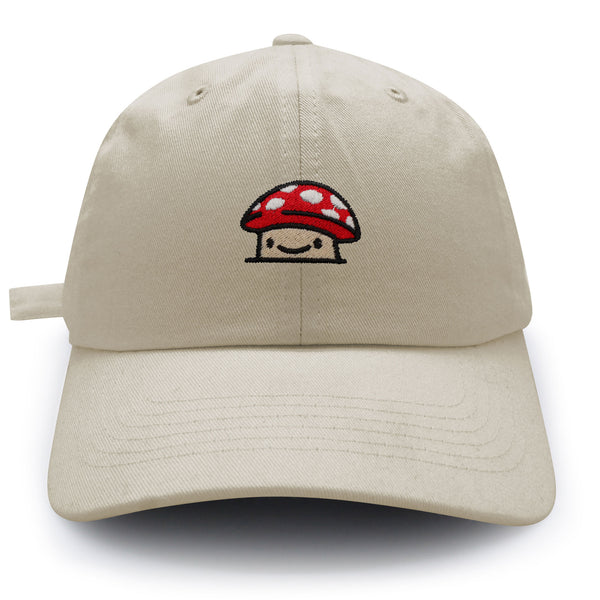 Mushroom  Dad Hat Embroidered Baseball Cap Red