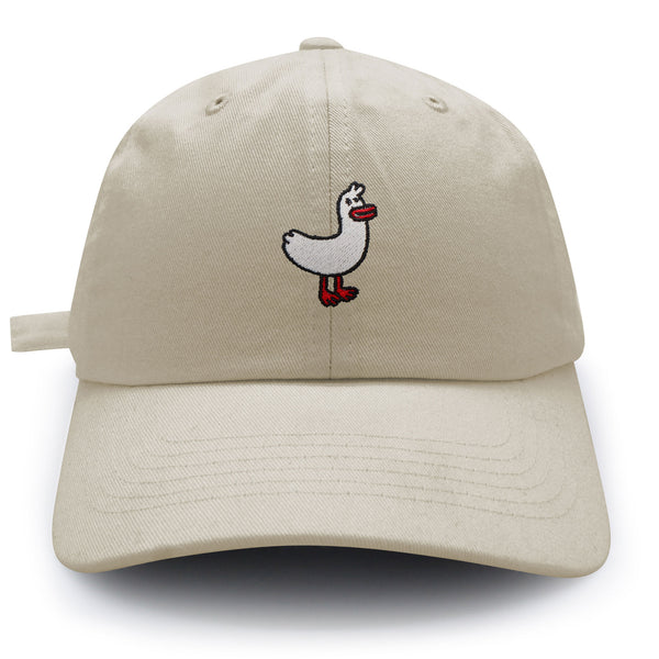 White Goose Dad Hat Embroidered Baseball Cap Cute Swan