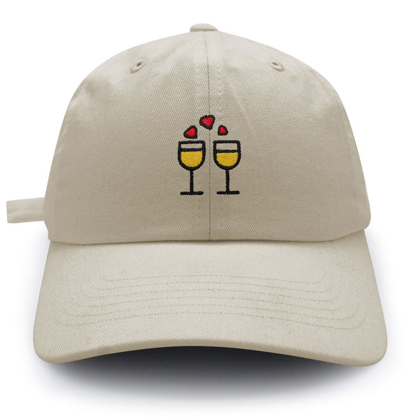 Champagne  Dad Hat Embroidered Baseball Cap Glasses