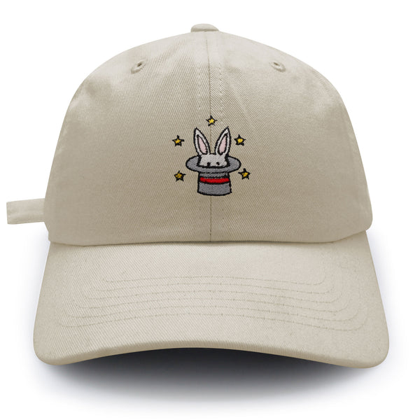 Magic Bunny in Hat Dad Hat Embroidered Baseball Cap Magician