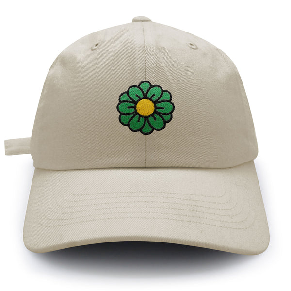 Flower Dad Hat Embroidered Baseball Cap Cute Blue