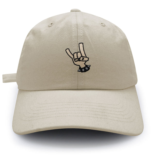 Heavy Metal Hand Dad Hat Embroidered Baseball Cap Rocker