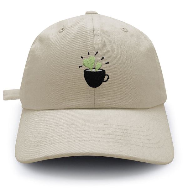 Plant in Mug Dad Hat Embroidered Baseball Cap Plant