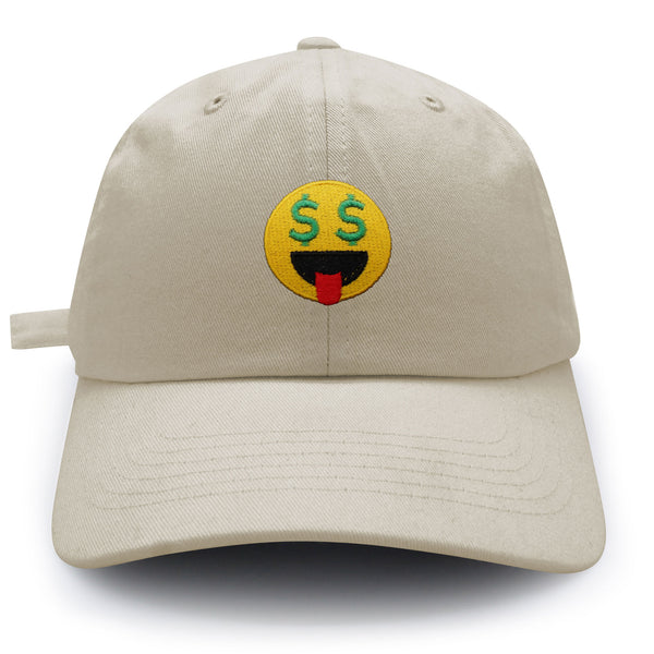 Money Eyes Emoji Dad Hat Embroidered Baseball Cap Funny