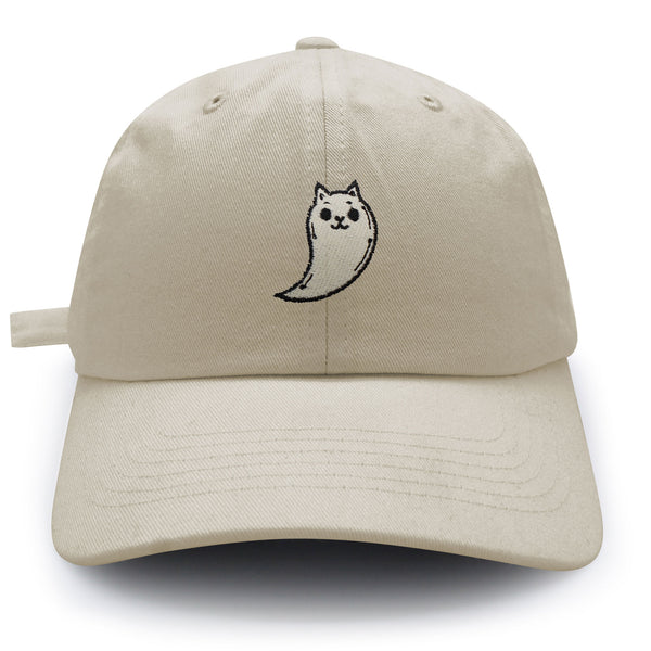 Ghost Cat  Dad Hat Embroidered Baseball Cap Cute