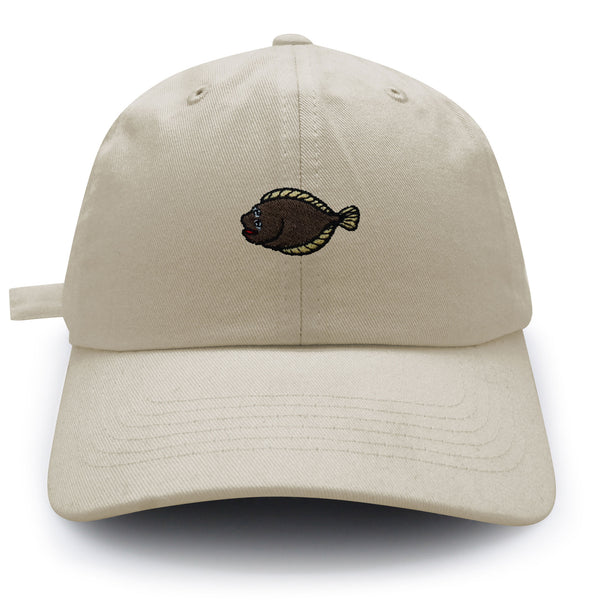 Halibut  Dad Hat Embroidered Baseball Cap Flatfish Fishing