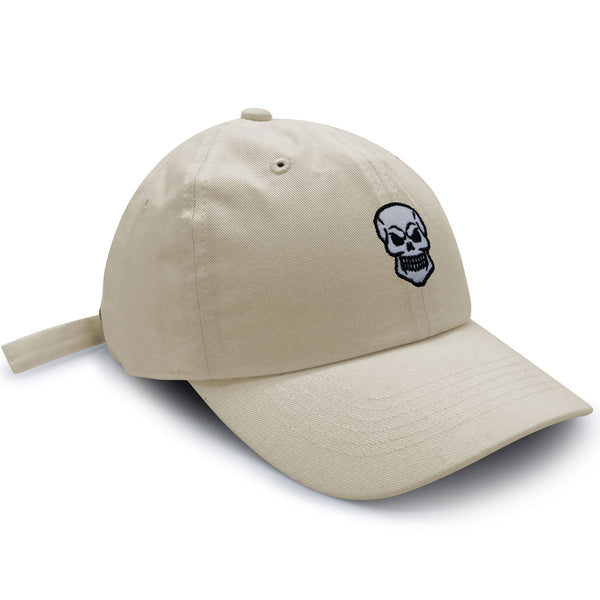 Skull Front View Dad Hat Embroidered Baseball Cap Grunge