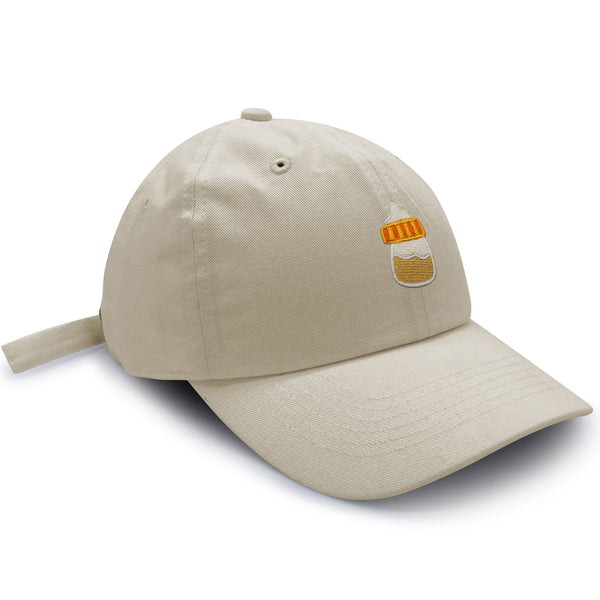 Orange Baby Bottle Dad Hat Embroidered Baseball Cap Infant New Born