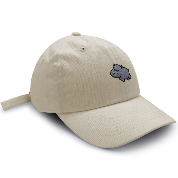 Cute Hippo Dad Hat Embroidered Baseball Cap Hippopotamus Zoo