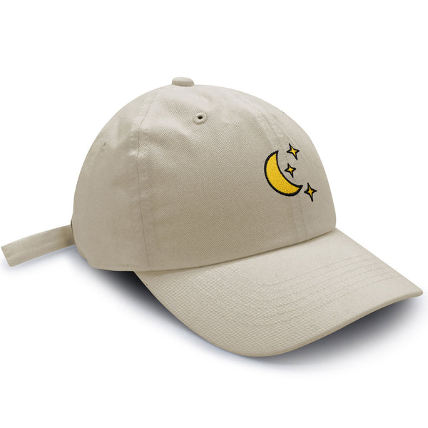 Moon Dad Hat Embroidered Baseball Cap Space Sky Night