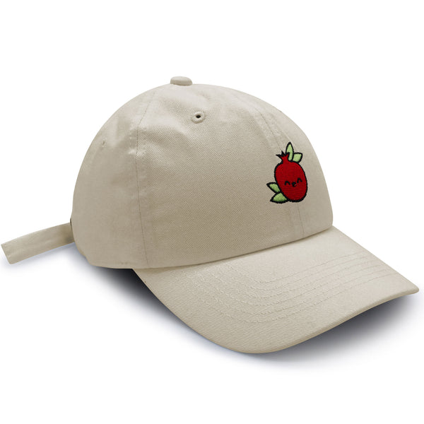 Pomegranate Dad Hat Embroidered Baseball Cap Vegan Fruit Garnet