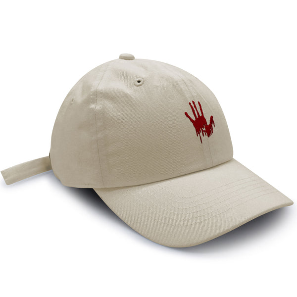 Bloody Hand Dad Hat Embroidered Baseball Cap Horror