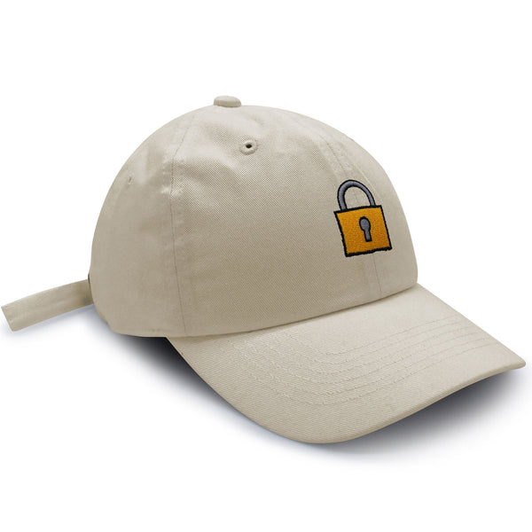 Lock Dad Hat Embroidered Baseball Cap Gate Logo