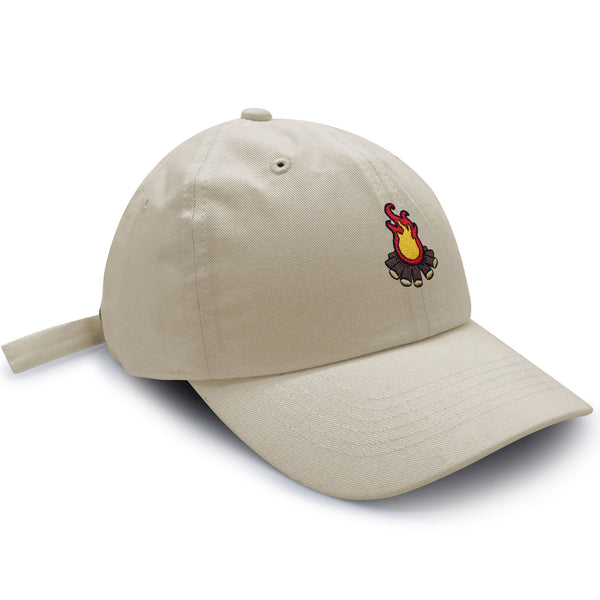 Camp Fire Dad Hat Embroidered Baseball Cap Grill Pit