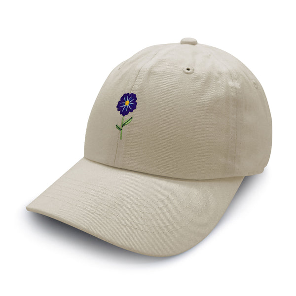 Flower Dad Hat Embroidered Baseball Cap Floral Purple