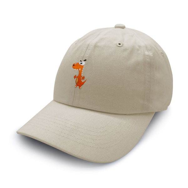 Funny Orange Dinosaur Dad Hat Embroidered Baseball Cap  Funny Dino