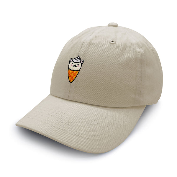 Ice Cream Cat Dad Hat Embroidered Baseball Cap Ice Cream Foodie