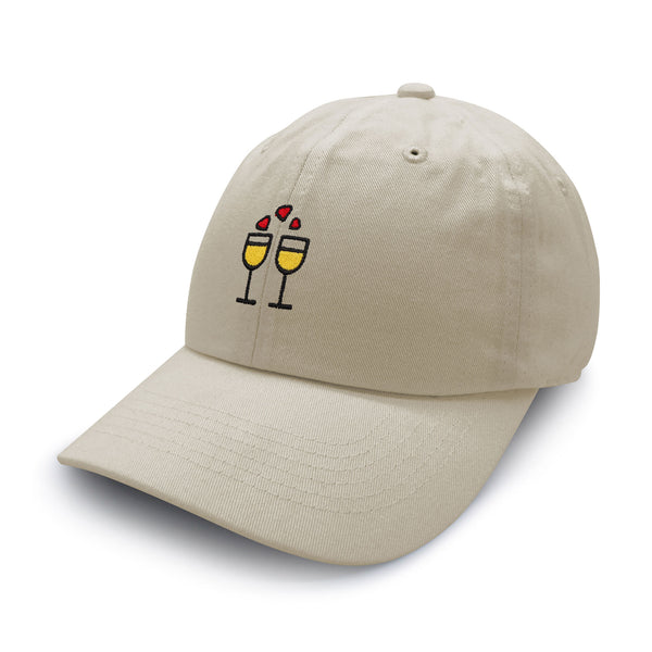 Champagne  Dad Hat Embroidered Baseball Cap Glasses