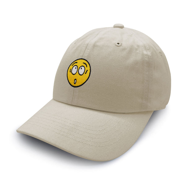 Surprised Face Emoji Dad Hat Embroidered Baseball Cap Silly