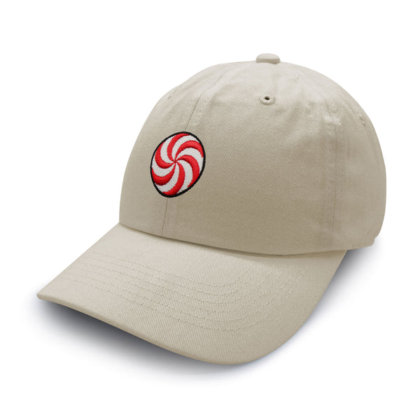 Peppermint Swirl Candy Dad Hat Embroidered Baseball Cap Foodie