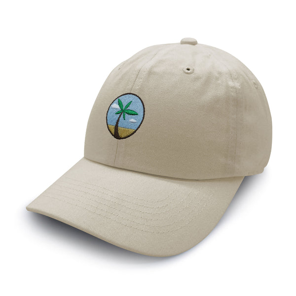 Oasis Palm Tree Dad Hat Embroidered Baseball Cap