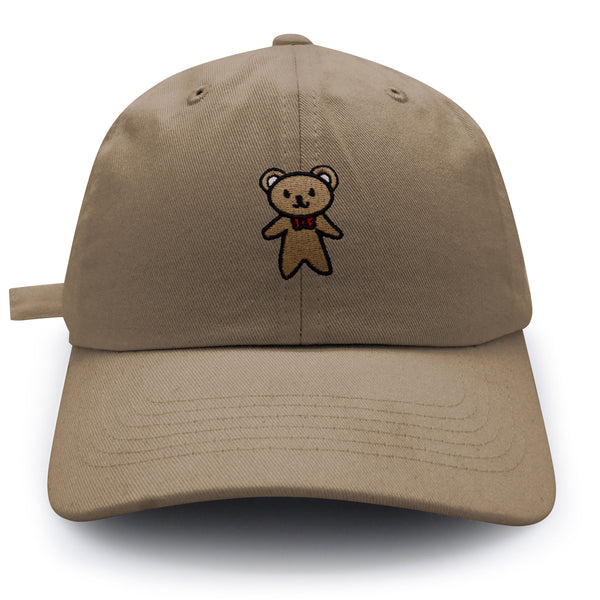 Teddy Bear Dad Hat Embroidered Baseball Cap Ribbon Brown