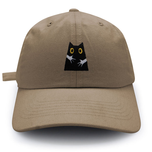 Hugs Dad Hat Embroidered Baseball Cap Black Cat Mom