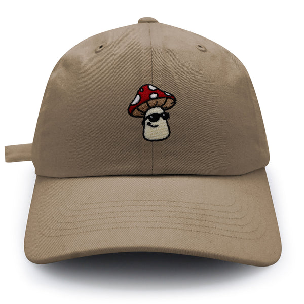 Mushroom with Sunglasses Dad Hat Embroidered Baseball Cap Cool Funny