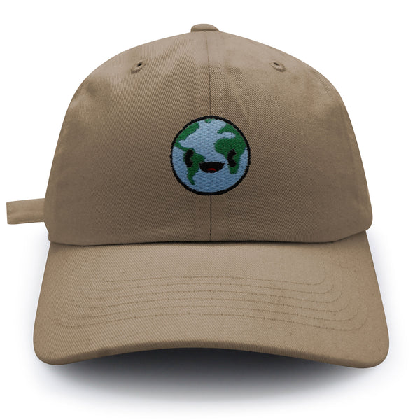 Happy Earth Dad Hat Embroidered Baseball Cap Earth Environment