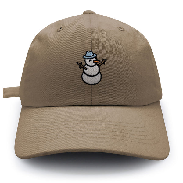 Snowman Dad Hat Embroidered Baseball Cap Winter Snow