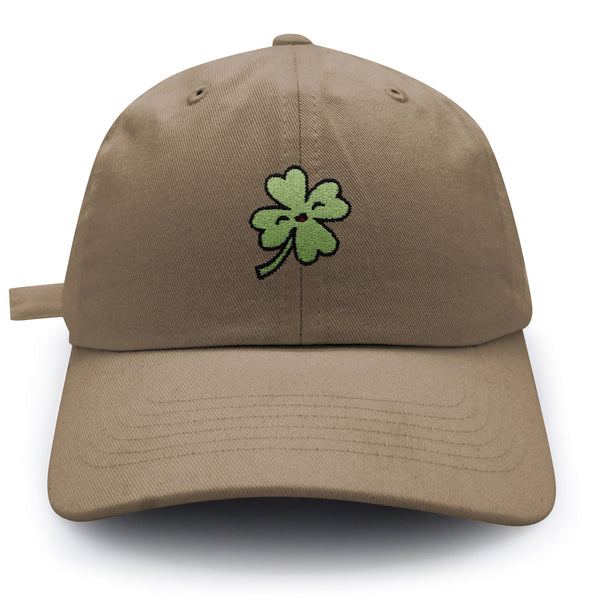 Clover Dad Hat Embroidered Baseball Cap Lucky Flower