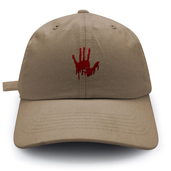 Bloody Hand Dad Hat Embroidered Baseball Cap Horror