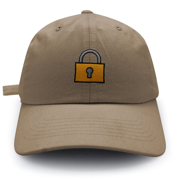 Lock Dad Hat Embroidered Baseball Cap Gate Logo