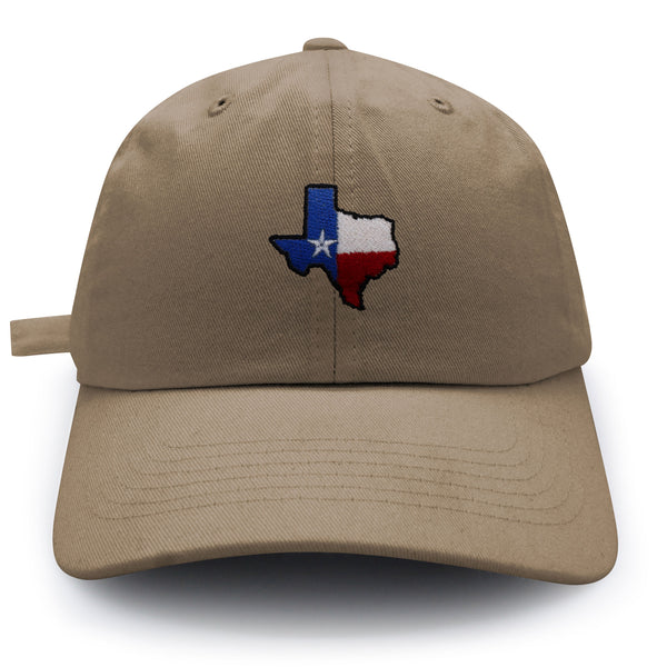 Texas Dad Hat Embroidered Baseball Cap Map Flag