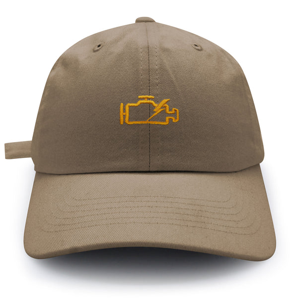 Check Engine Light Dad Hat Embroidered Baseball Cap Car Racer