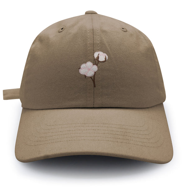 Cotton Flower Dad Hat Embroidered Baseball Cap Tree